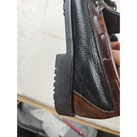 Allen edmunds Shoes Mens 8D Nashua tasssel loafer black/brown Slip On Preppy - Picture 7 of 11